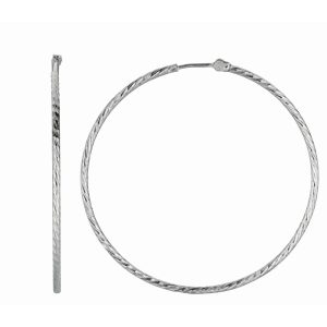Silver 1.5×4.5mm Endless Hoop Earring
