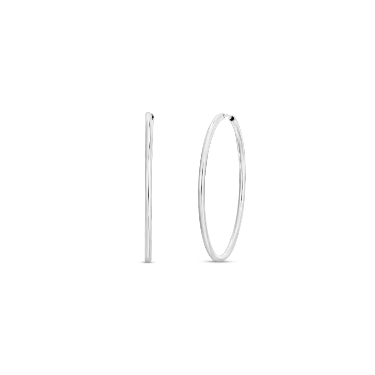 Silver 40mm Endless Hoops