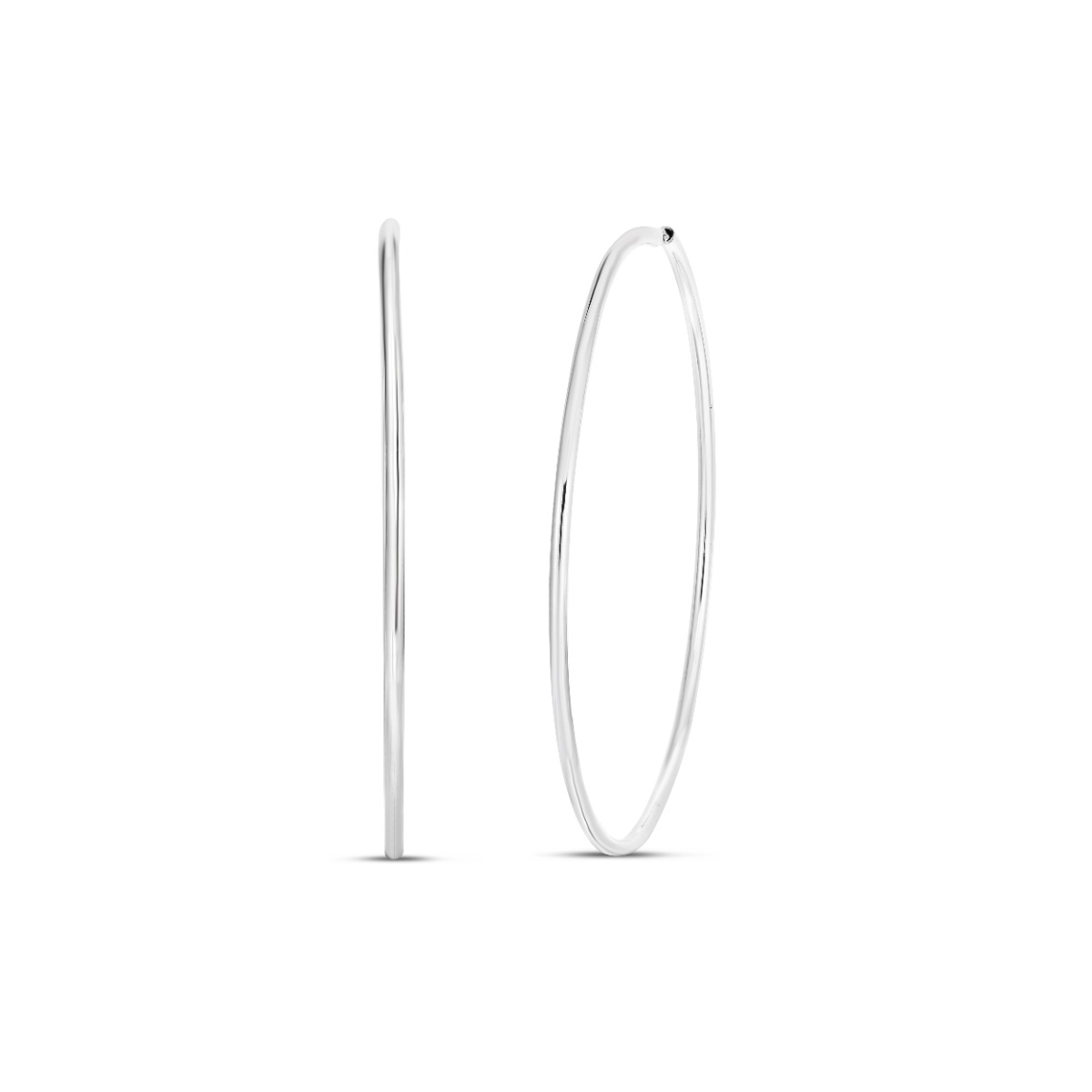 Silver 63mm Endless Hoops