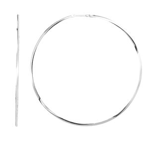 Silver 70mm Diamond Cut Endless Earring