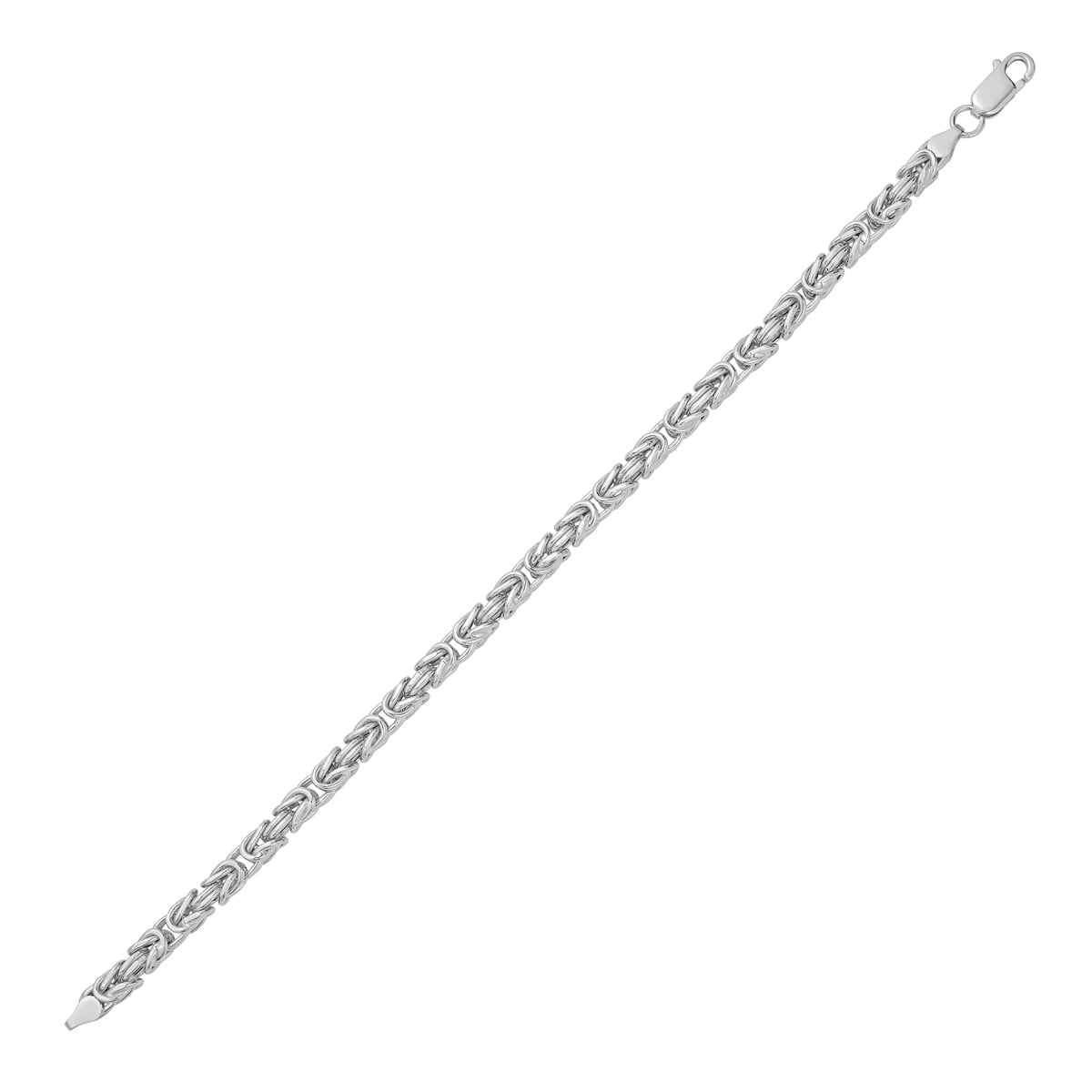 Silver 4.8mm Lite Square Byzantine Chain