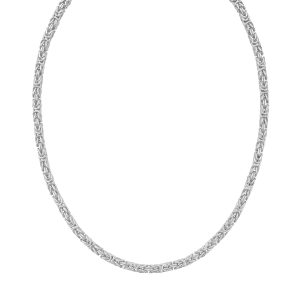 Silver 4.8mm Lite Square Byzantine Chain