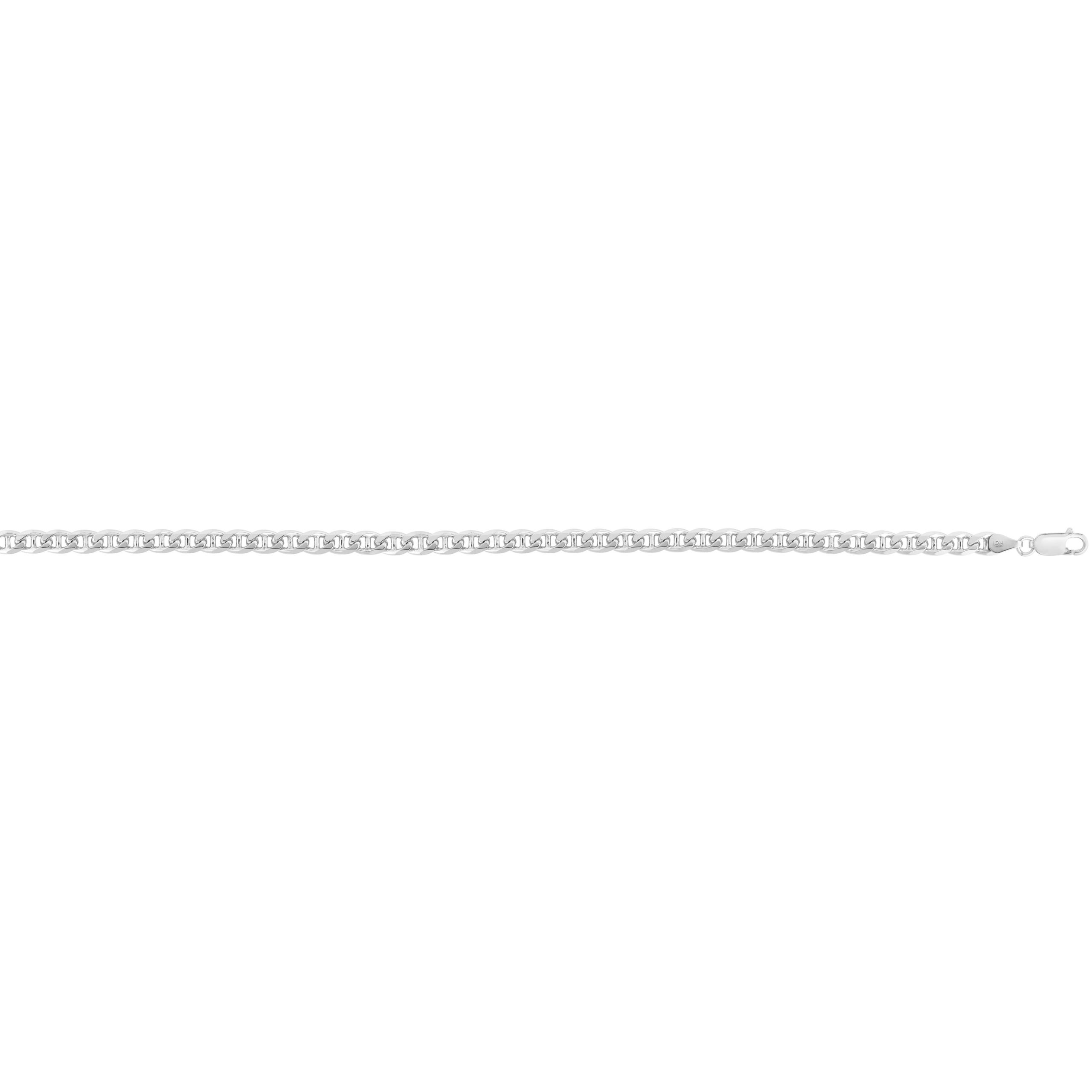 Silver 5.6mm Concave Mariner Chain