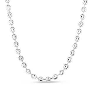 Sterling Silver 6mm Moon-cut Bead Chain