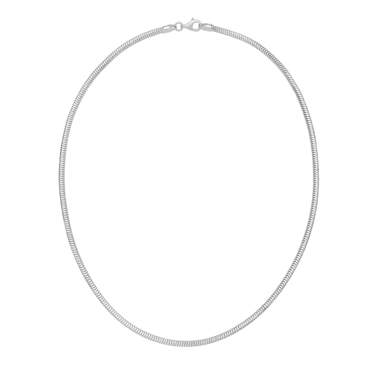 Silver 3mm Octagonal Snake Chain