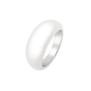 Silver Sculpted Domed Ring