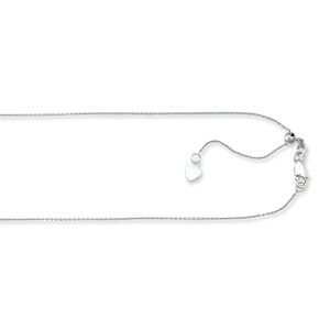 Silver 1.1mm Adjustable 30" Cable Chain