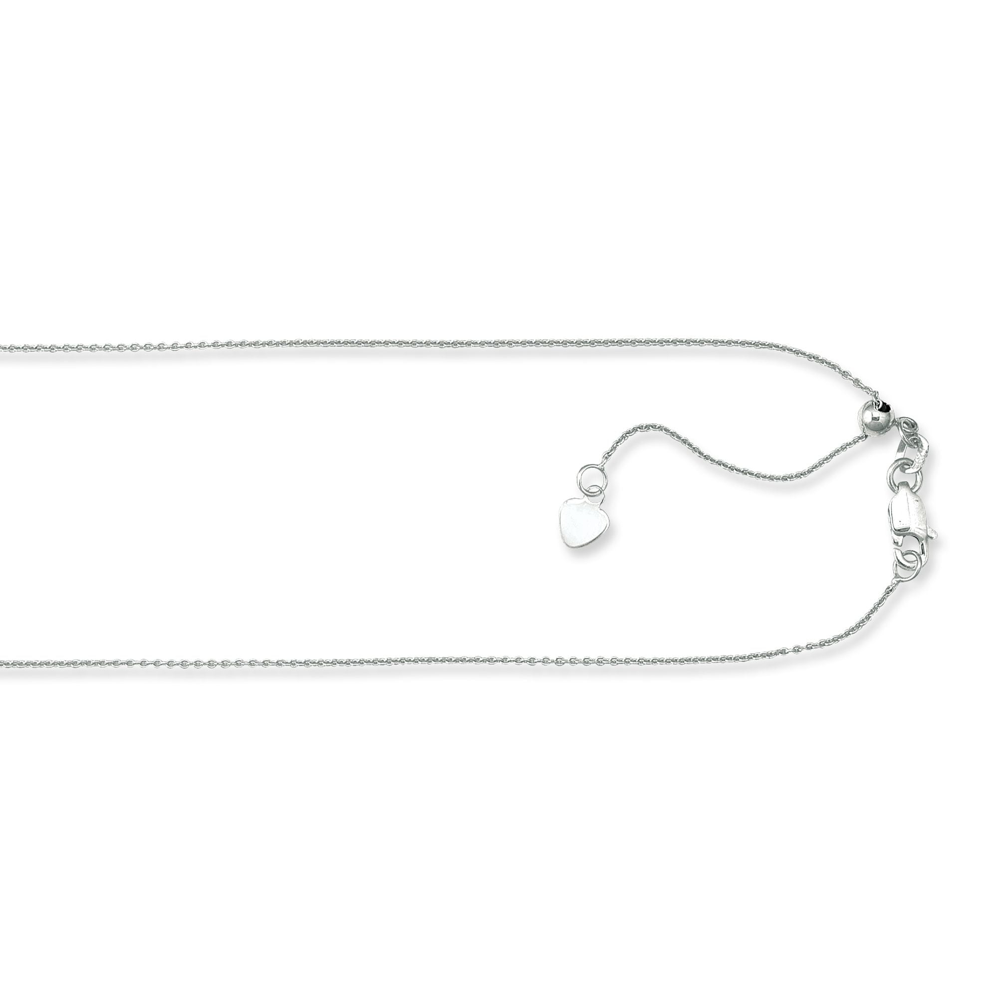 Silver 1.1mm Adjustable 30" Cable Chain