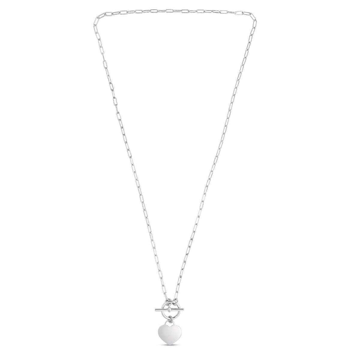 Silver Heart Toggle Necklace