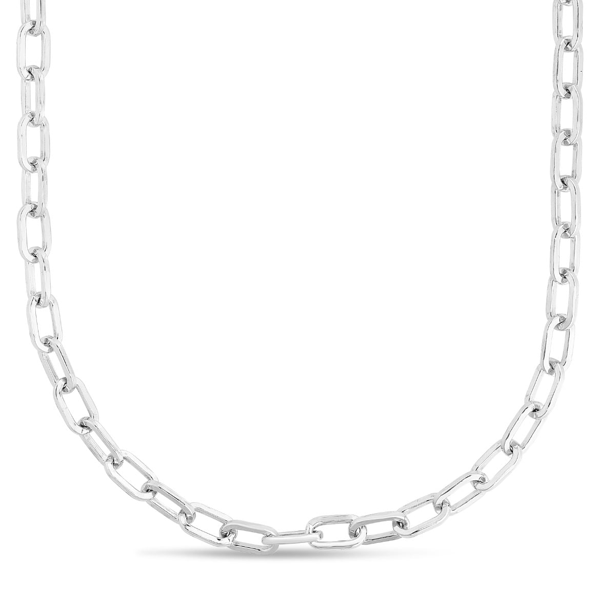 Silver Paperclip Chain Necklace
