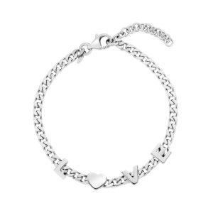 Silver Love Chain Bracelet