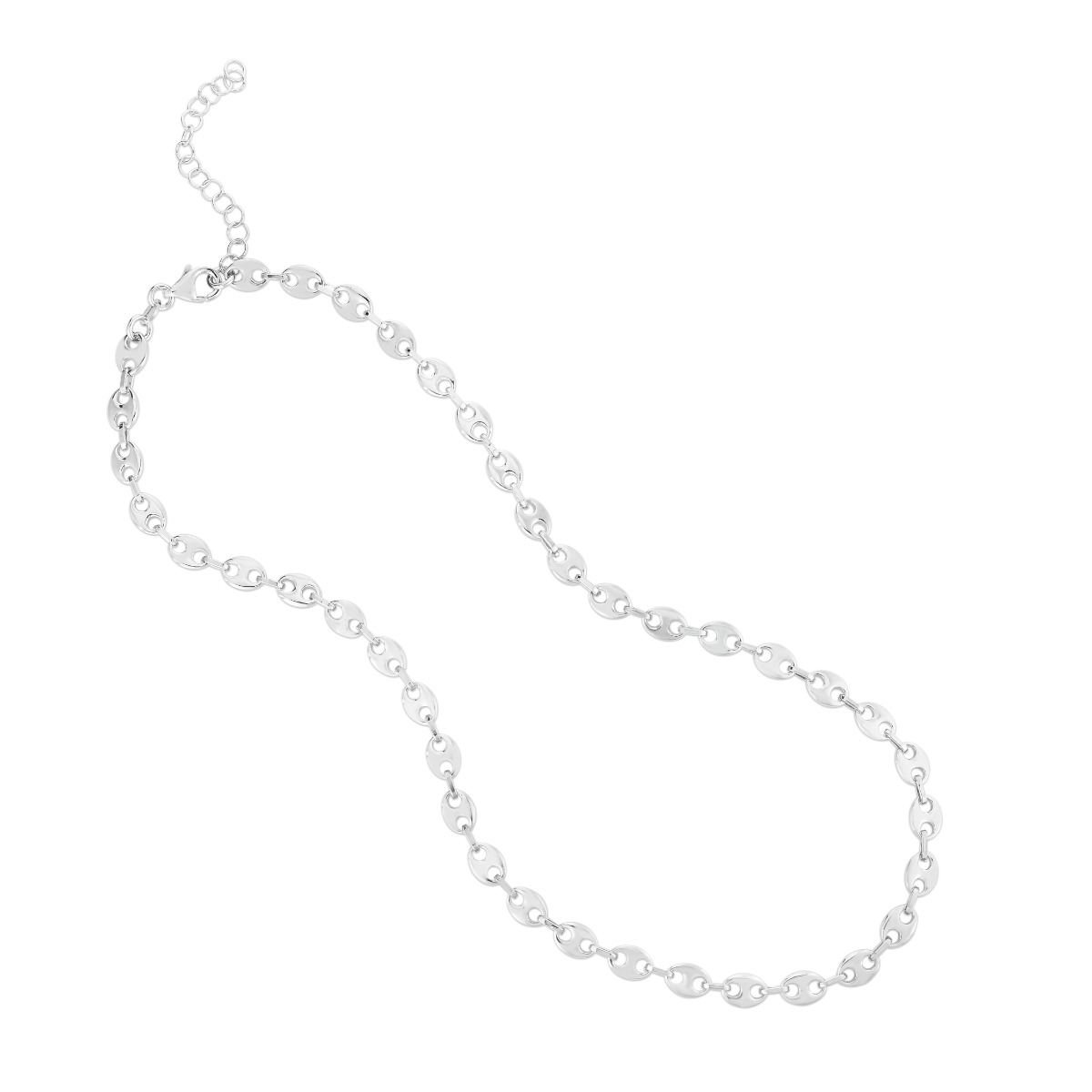 Silver 3.7mm Puffed Mariner Chain