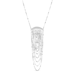 Silver Drape Chain Necklace