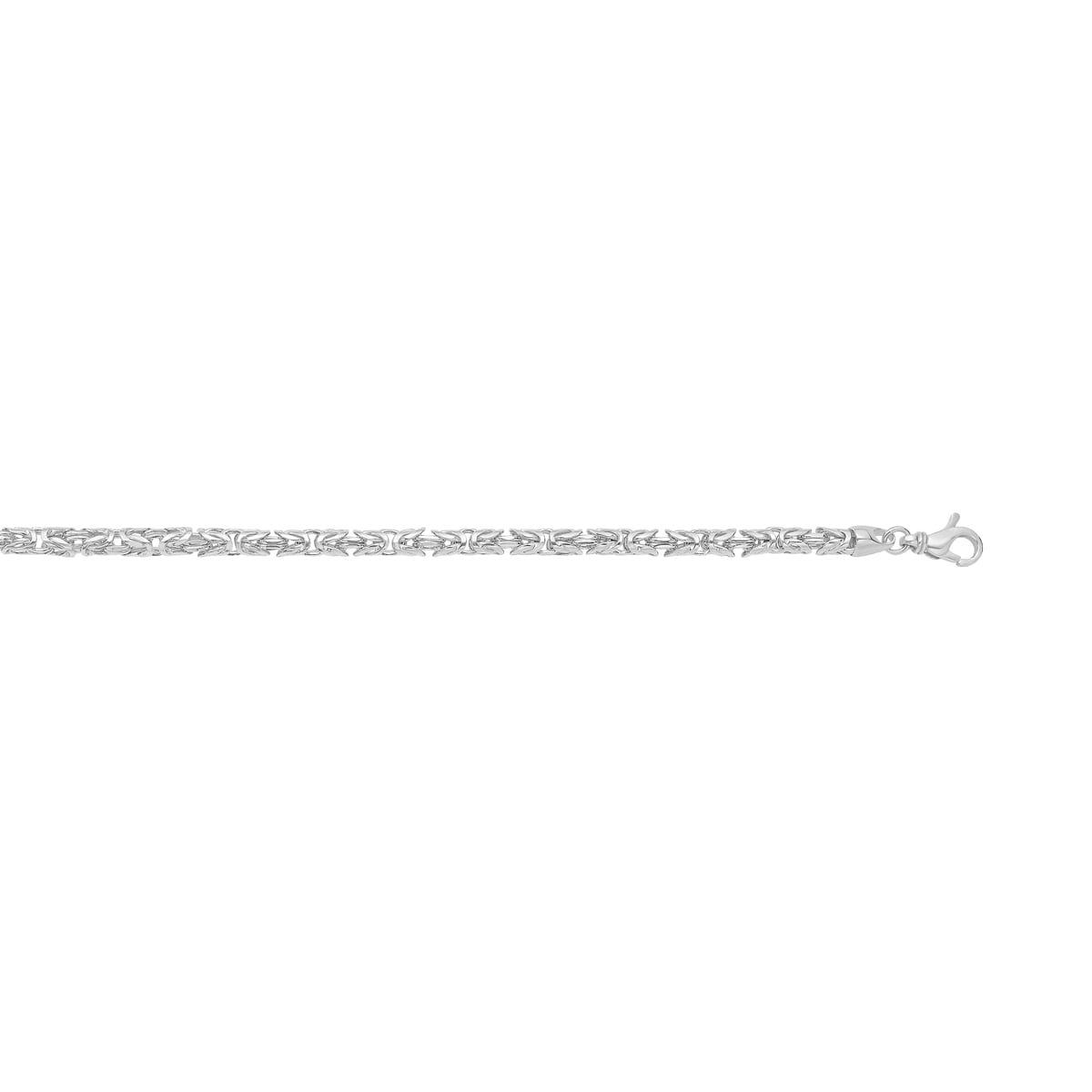 Silver 4.6mm Solid Round Byzantine Chain