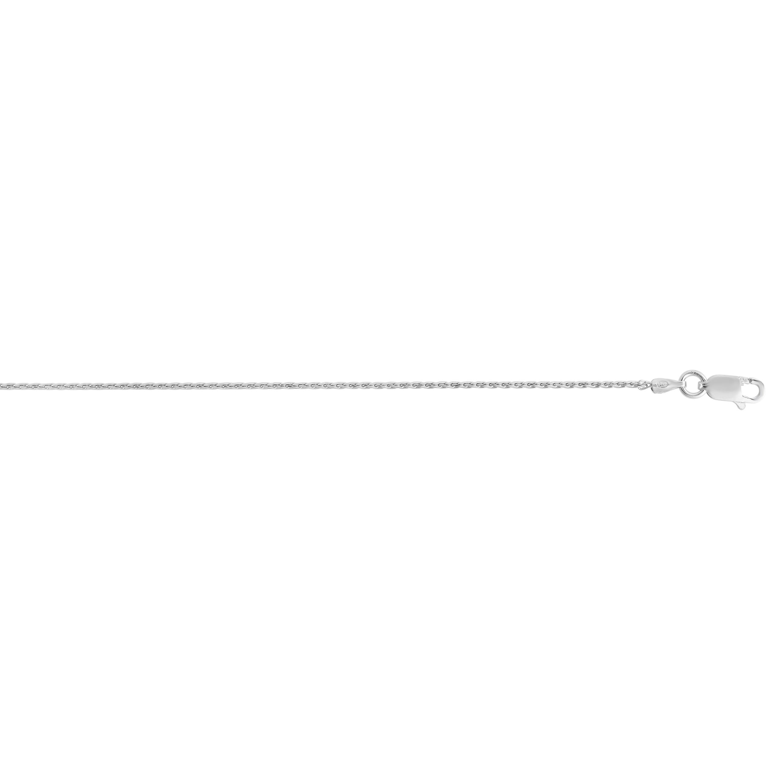 Silver 1.1mm Diamond Cut Wheat Chain