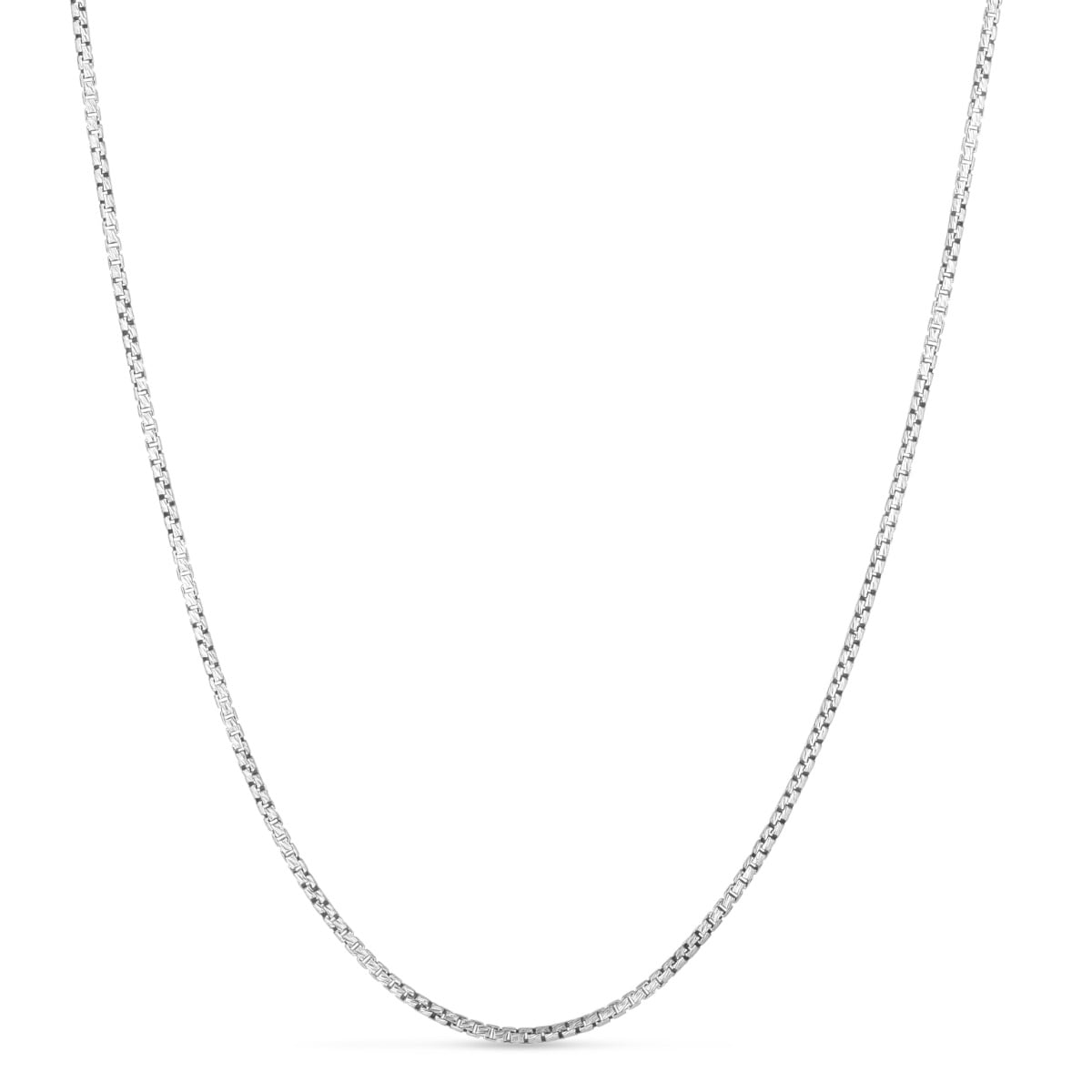 Sterling Silver 1.9mm Rockstar Cut Round Box Chain