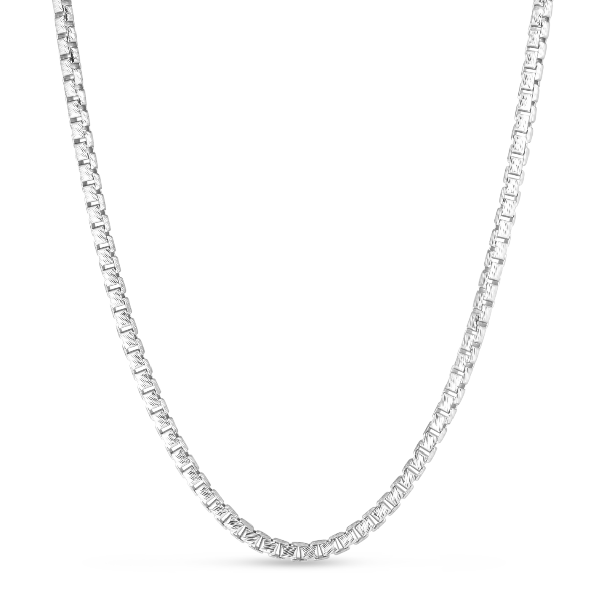 Sterling Silver 3.9mm Rockstar Cut Round Box Chain