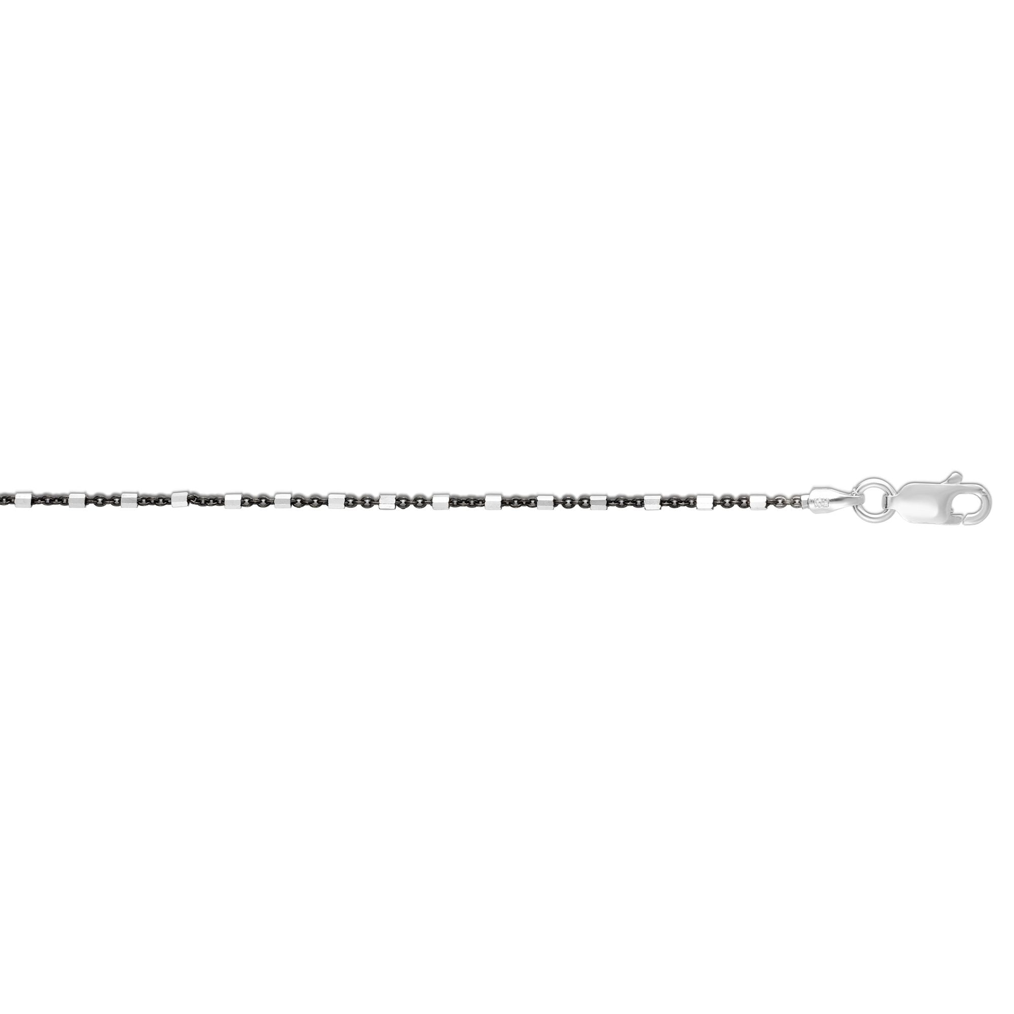 Silver Bead and Bar Anklet
