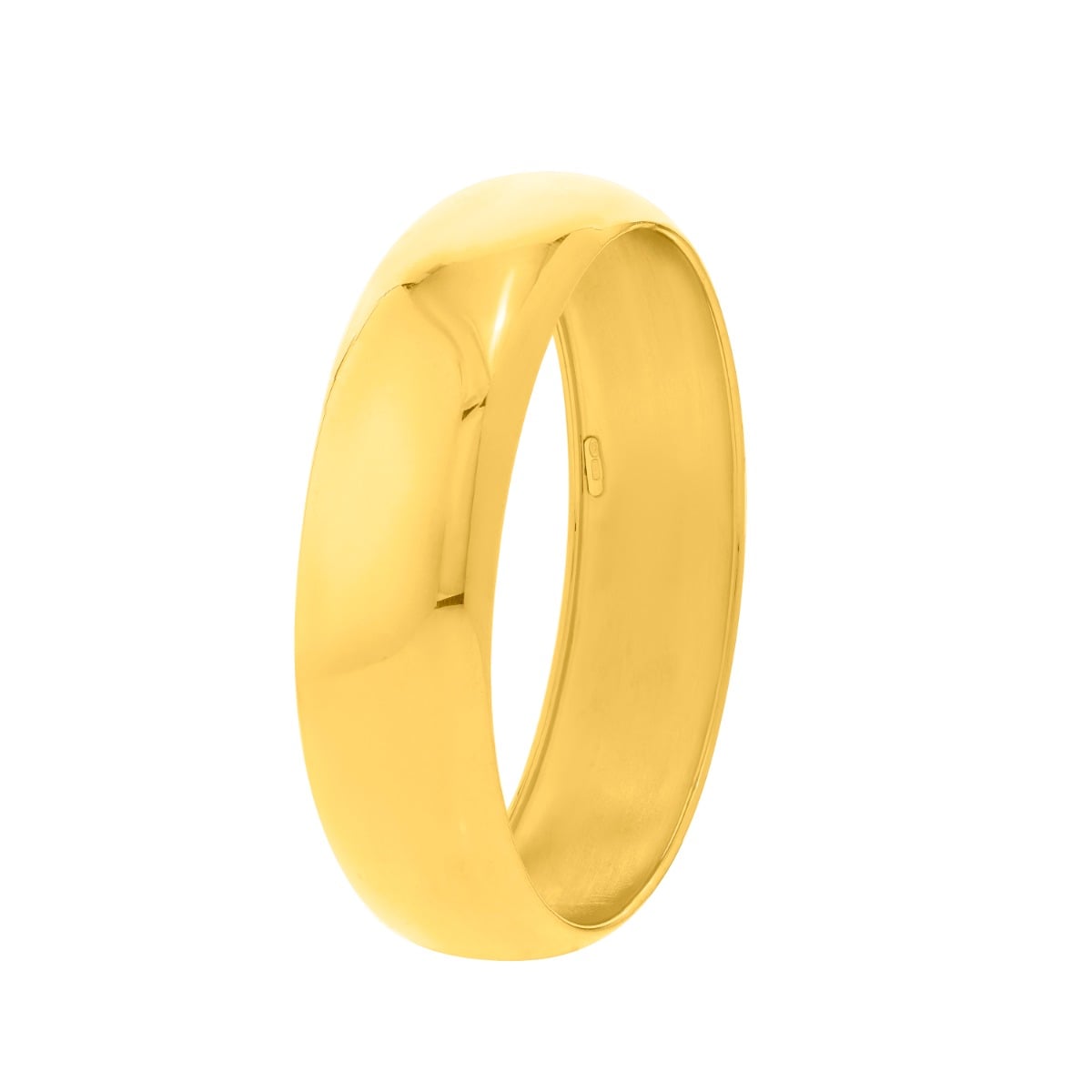 Gold Over Silver Bold Domed Classic Bangle
