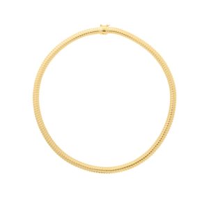 Gold Over Silver Tubogas Fancy Necklace