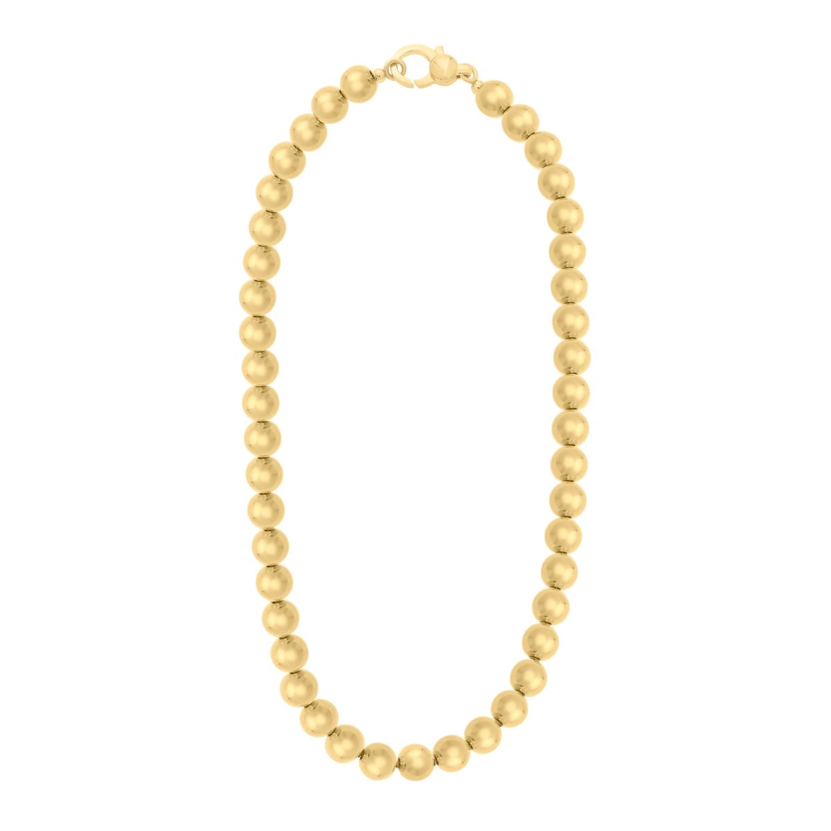 Gold Over Silver Bold Bead Necklace