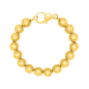 Gold Over Silver Bold Bead Bracelet