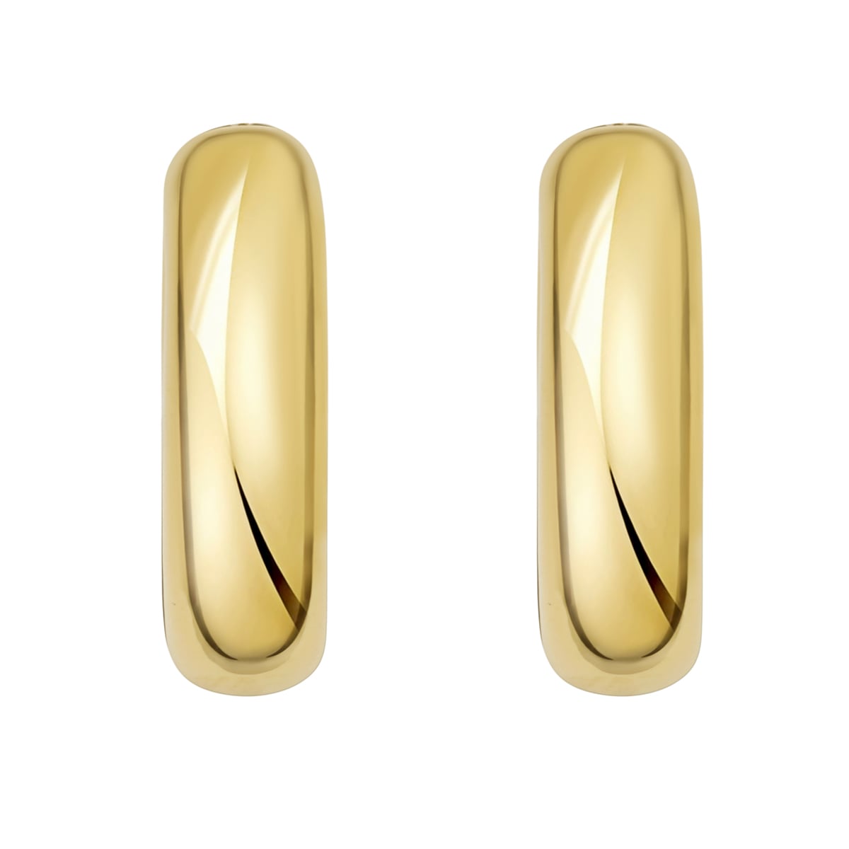 Gold Over Silver Round Hinged Hoops