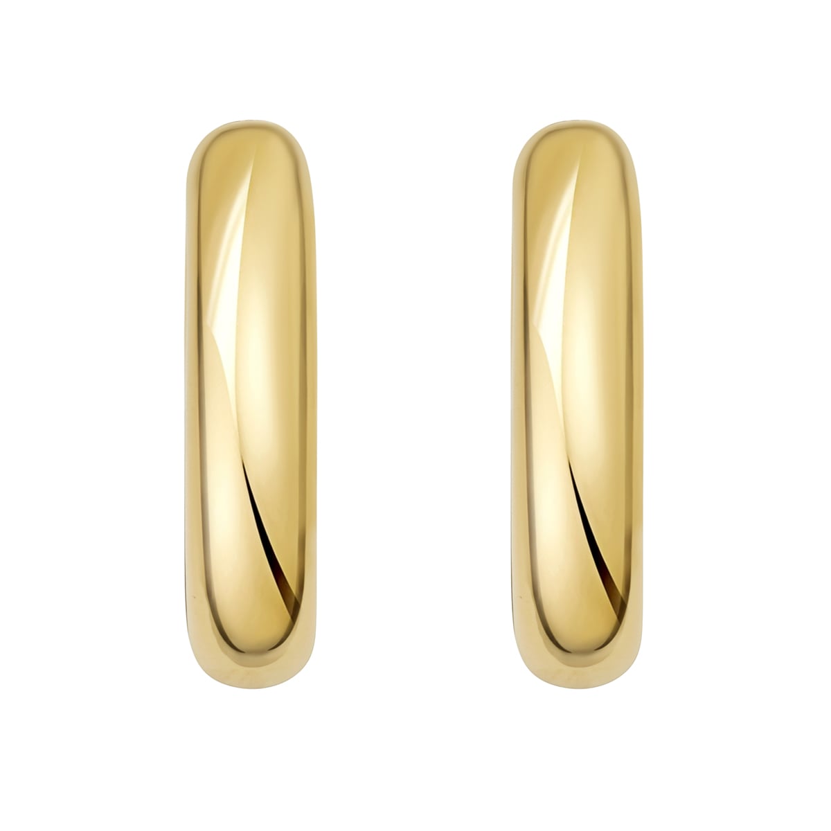 Gold Over Silver Round Hinged Hoops
