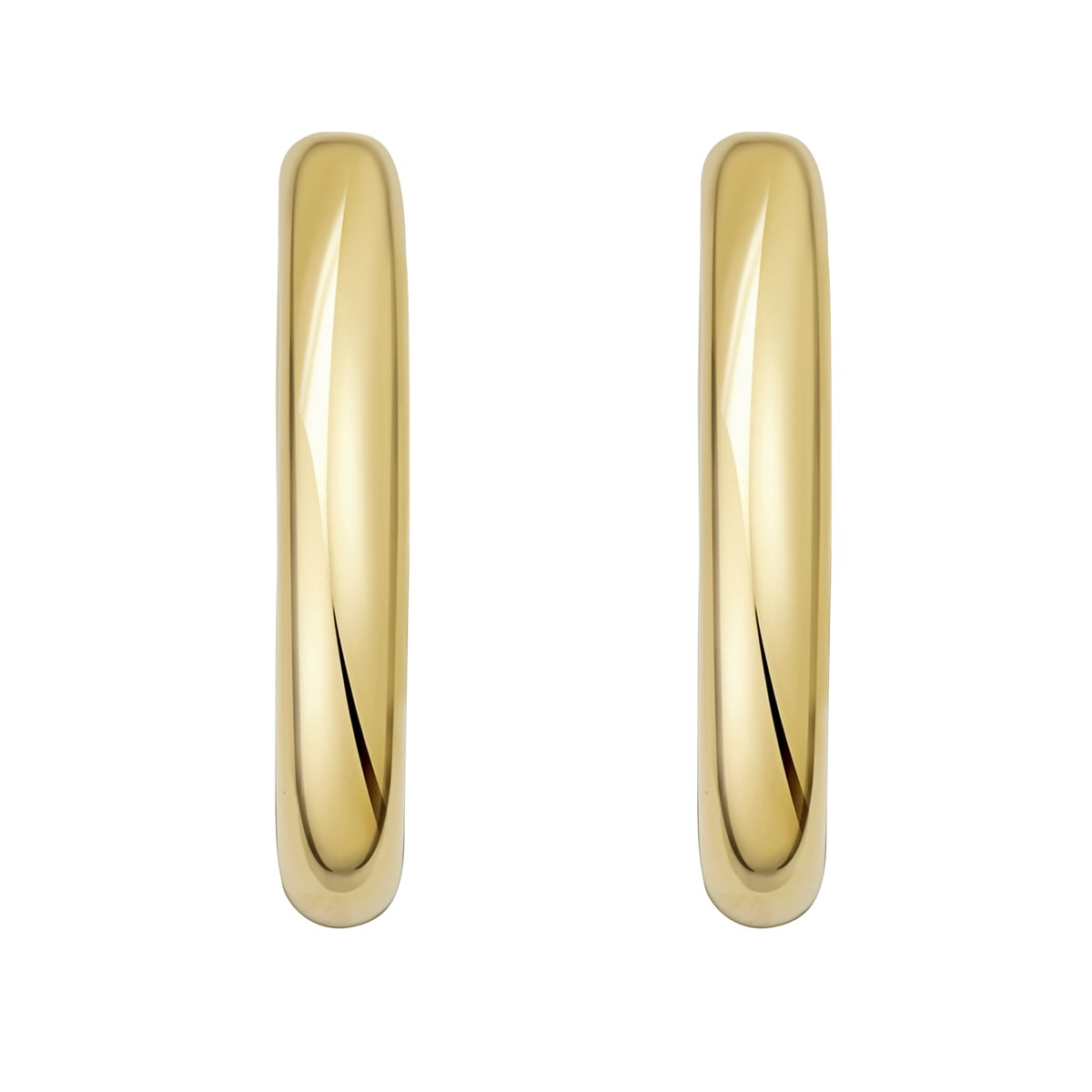 Gold Over Silver Round Hinged Hoops