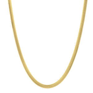 Gold Over Silver 4.2mm Oval Snake Chain