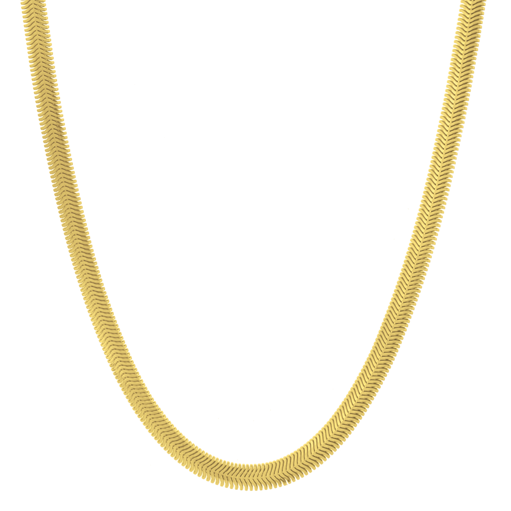 Gold Over Silver 6.4mm Oval Snake Chain