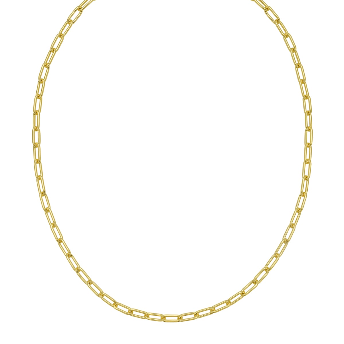 Gold Over Silver 4.1mm Paperclip Chain