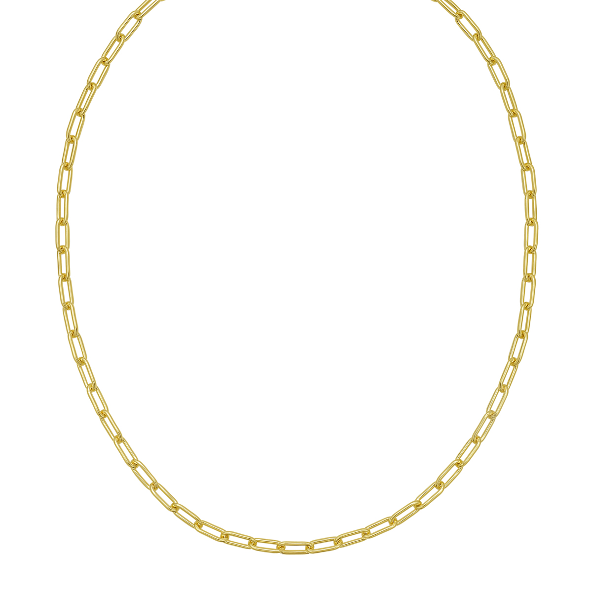 Gold Over Silver 4.1mm Paperclip Chain
