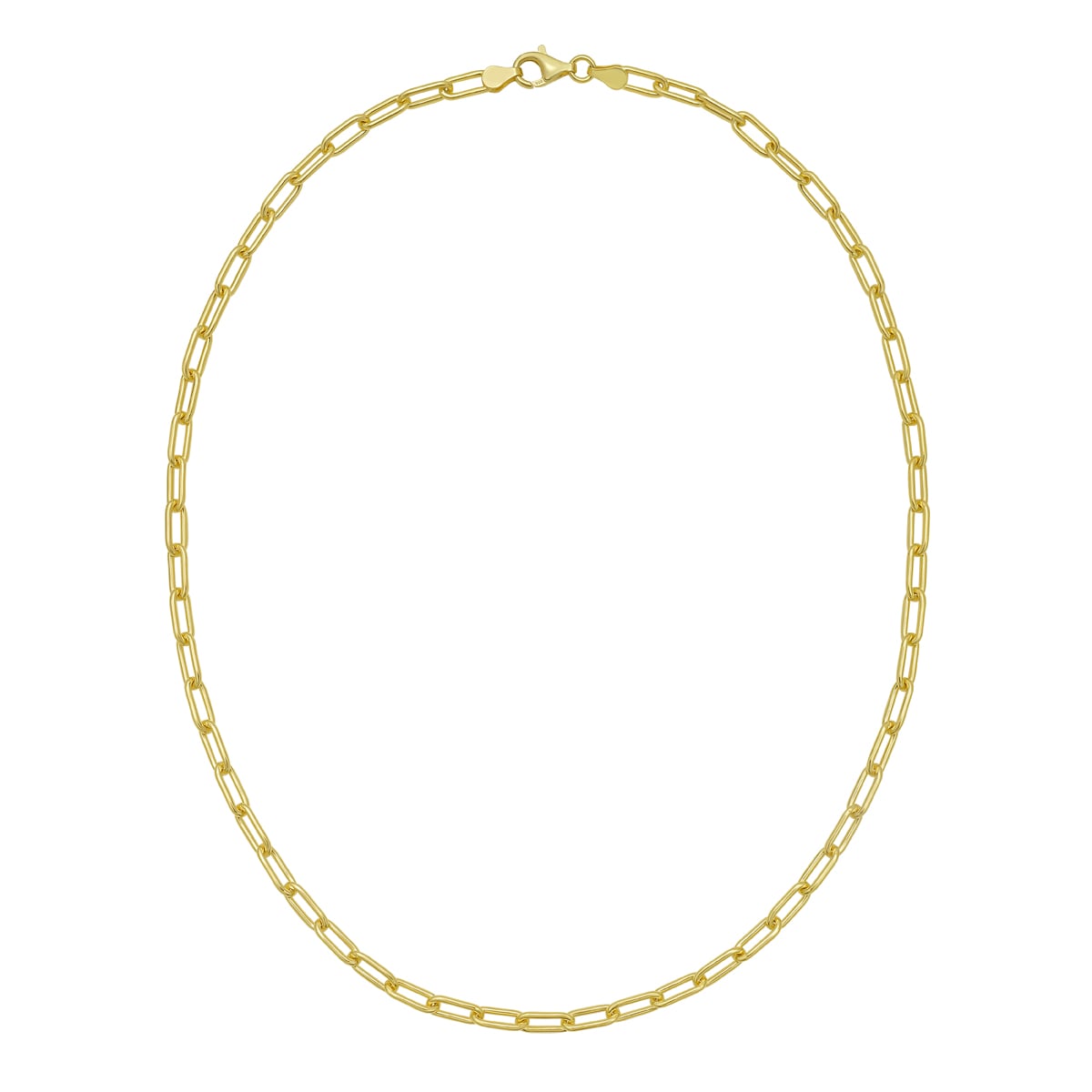 Gold Over Silver 4.1mm Paperclip Chain