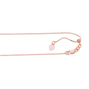 14K Gold 0.68mm Adjustable Box Chain