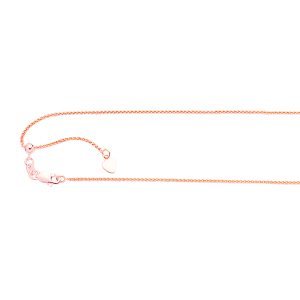 14K Gold 1mm Adjustable Wheat Chain