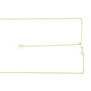 14K Gold 1mm Adjustable Wheat Chain