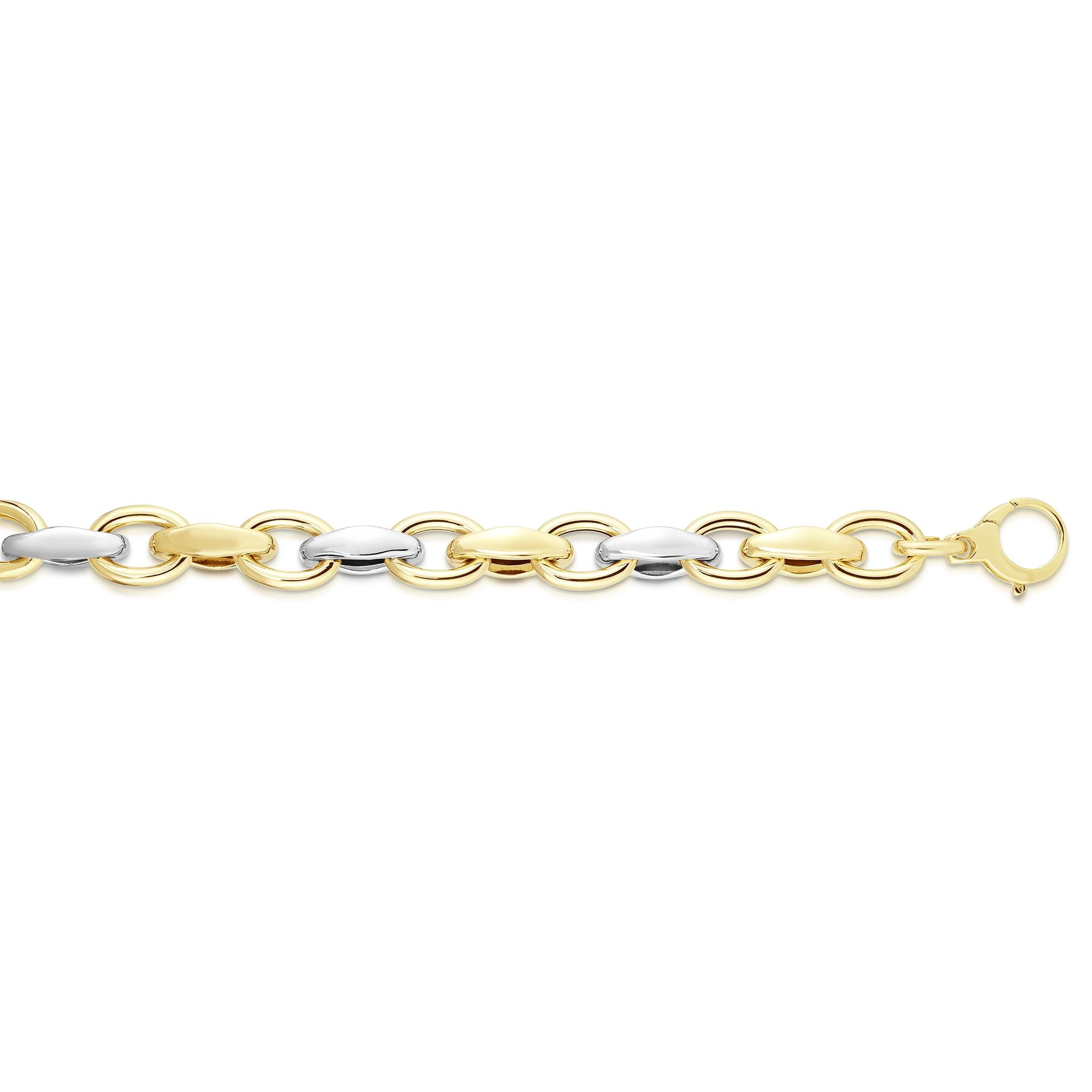 14K Two-tone Gold Alternating Three Plus One Heritage Link