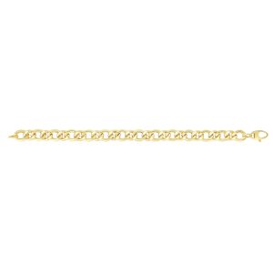 14K Gold Alternating Heritage Link Bracelet