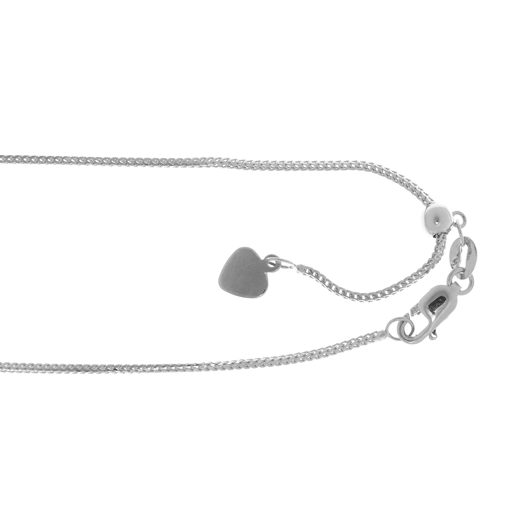 14K Gold 1mm Adjustable Franco Chain
