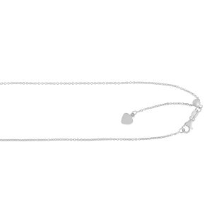 14K Gold 0.97mm Adjustable Cable Chain