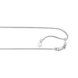 14K Gold 1mm Adjustable Wheat Chain