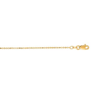 14K Gold 1.1mm Diamond Cut Bead Chain