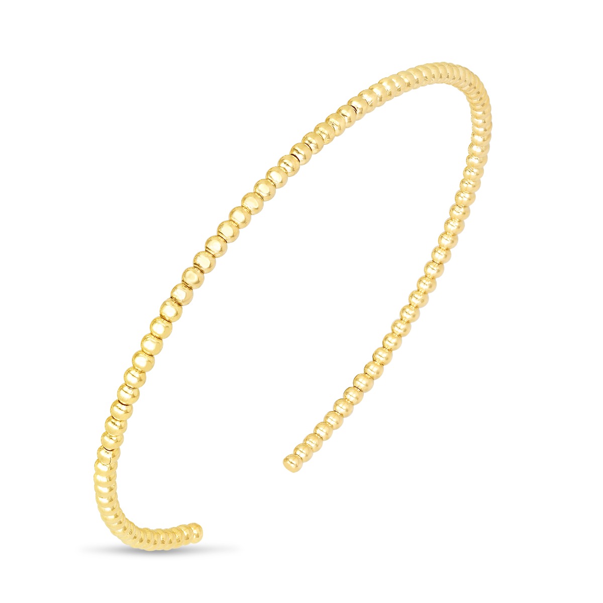 14K Gold 2mm Bead Cuff