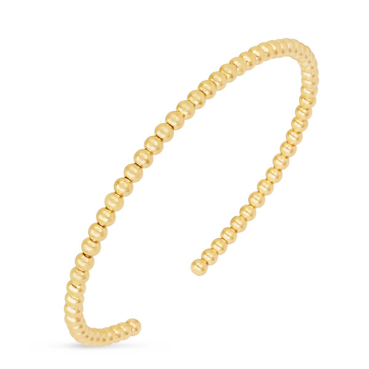 14K Gold 3mm Bead Cuff