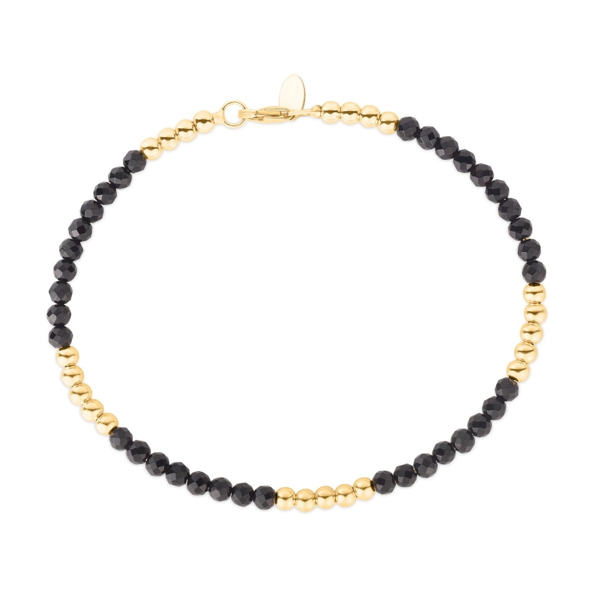 14K Onyx Pallina Bead Bracelet