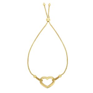 14K Gold Heart Friendship Bracelet
