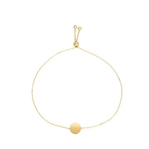 14K Gold Circle Friendship Bracelet