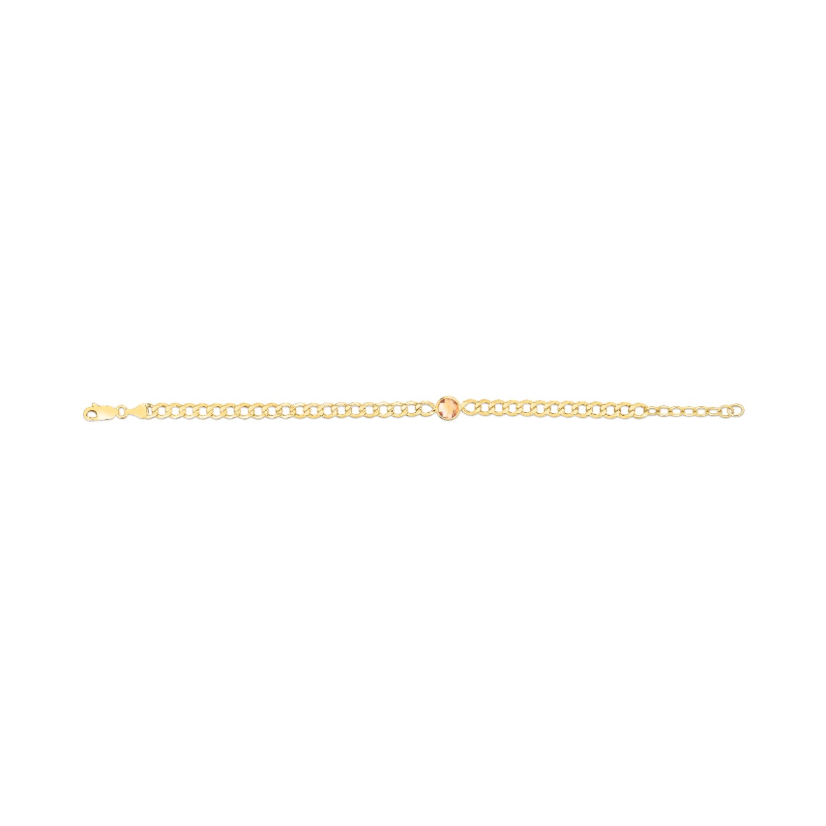 14K Citrine Curb Chain Bracelet