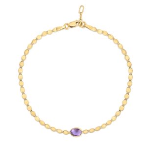 14K Amethyst Mirrored Chain Necklace